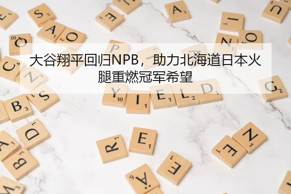 大谷翔平回归NPB，助力北海道日本火腿重燃冠军希望